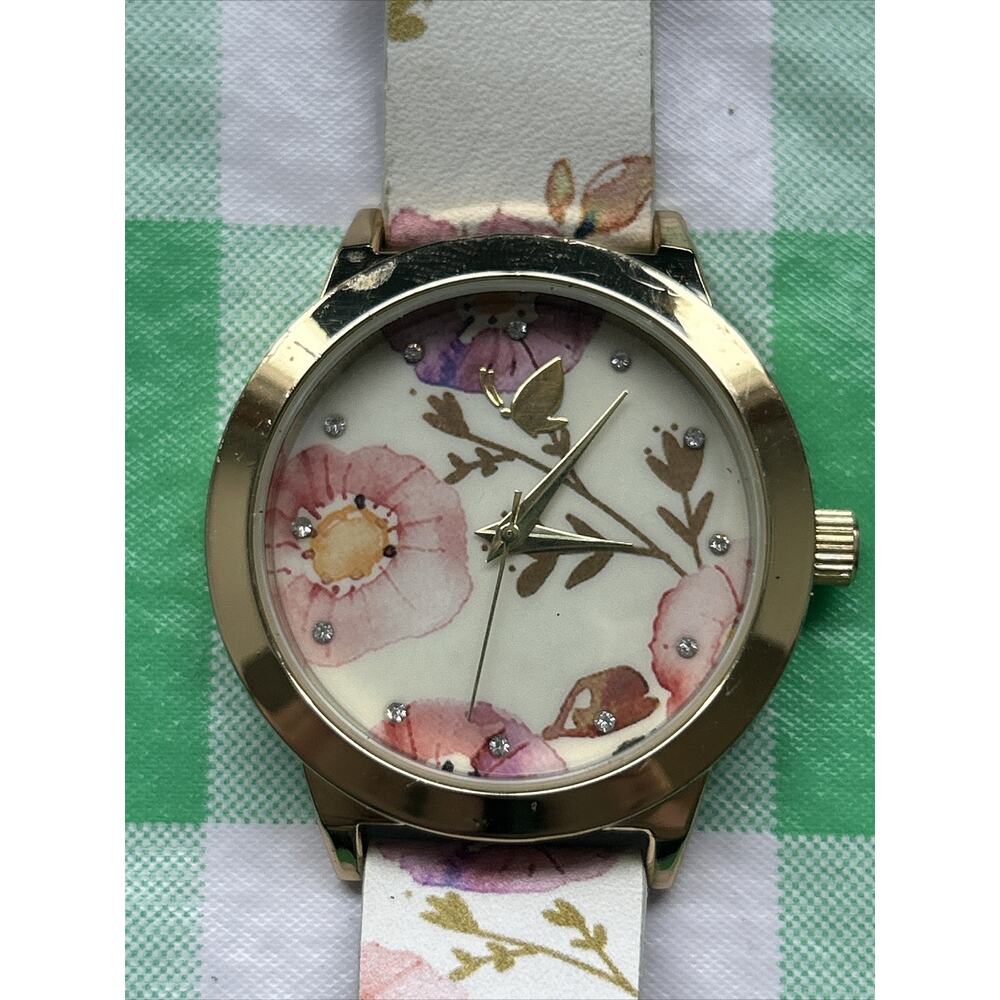 Kathy Davis Scatter Joy Women’s Floral Quartz Watch